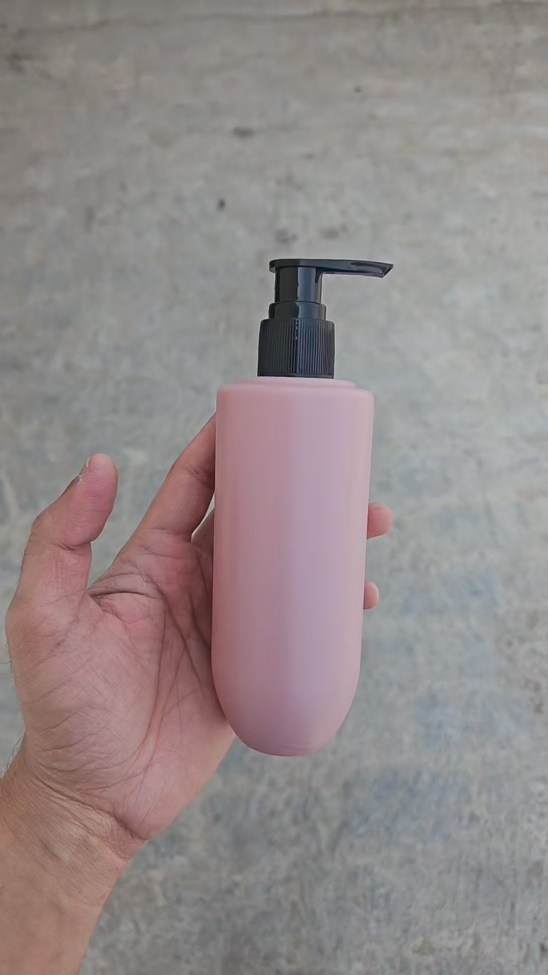250 ML U- Shape Dark Pink - HDPE bottle (With Plain Dispenser Pumps)