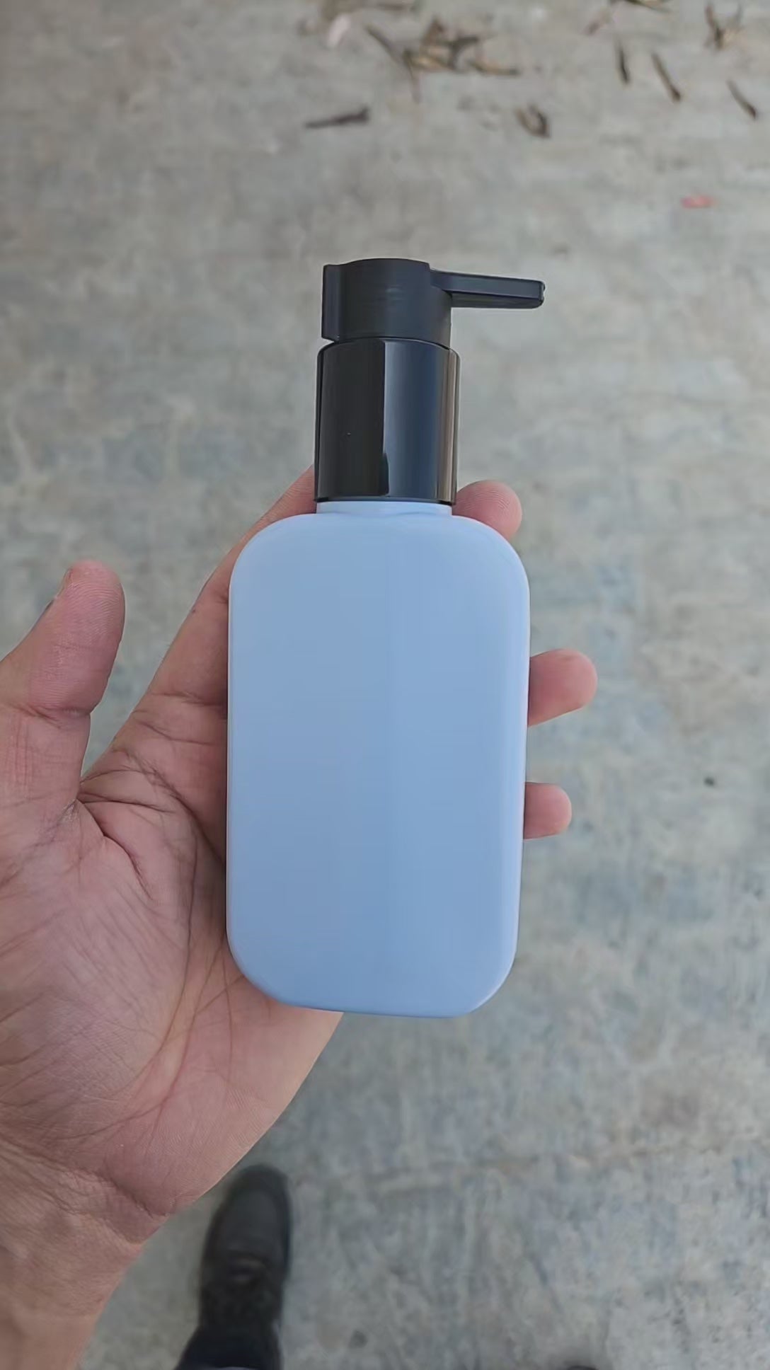 125 ML Flat Grey - HDPE BOTTLE (With ClipLock Dispenser Pumps)