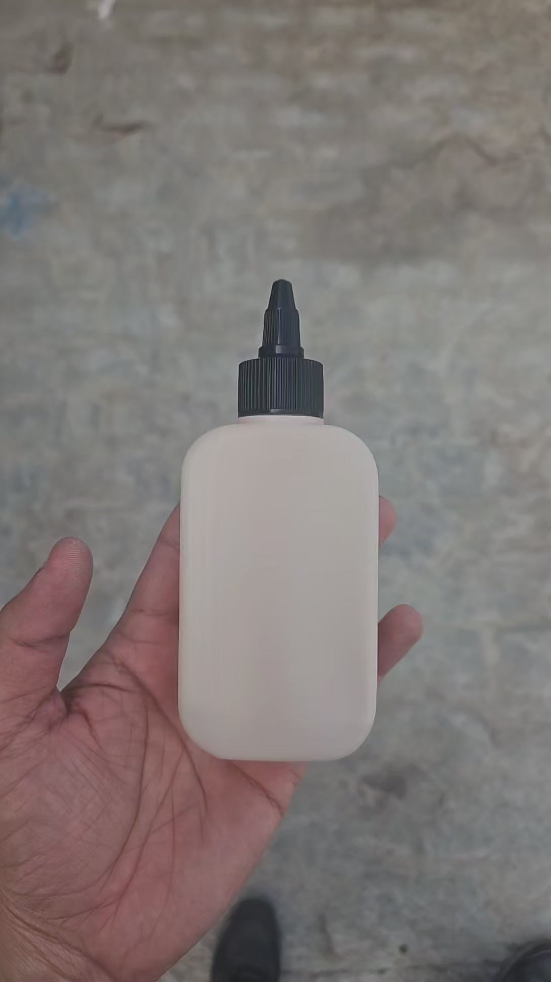 125 ML Flat Cream HDPE Bottle (With Nozzle Cap)