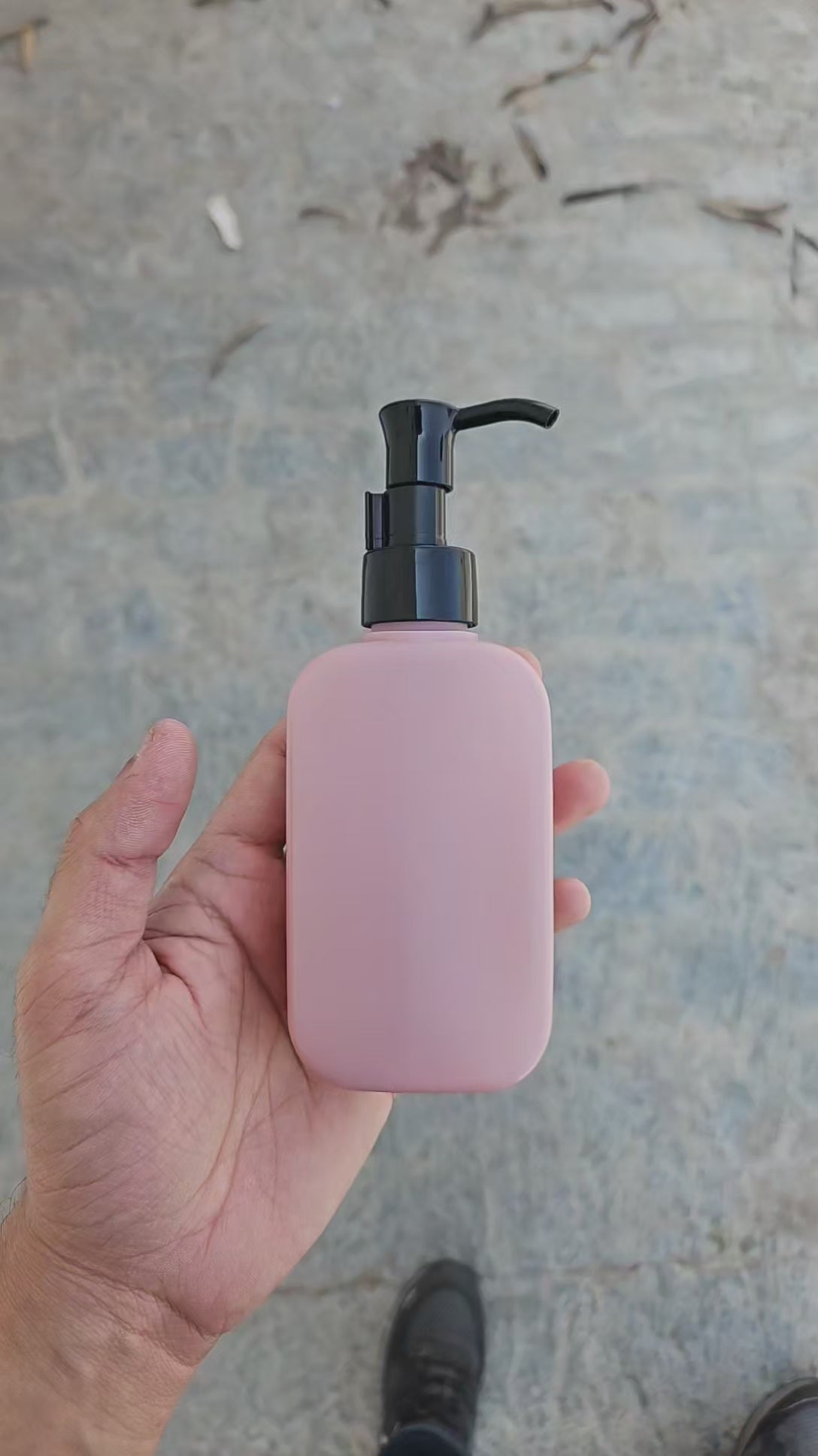 125 ML Flat Dark Pink HDPE Bottle (With Sleek Dispenser Pumps)