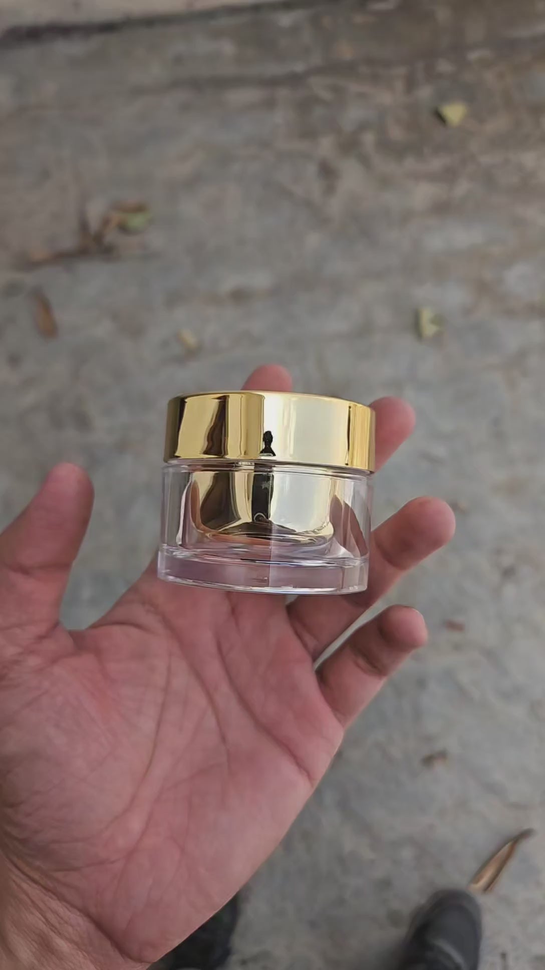 30 Gram Premium Double- Walled Golden Acrylic Cosmetic Jar