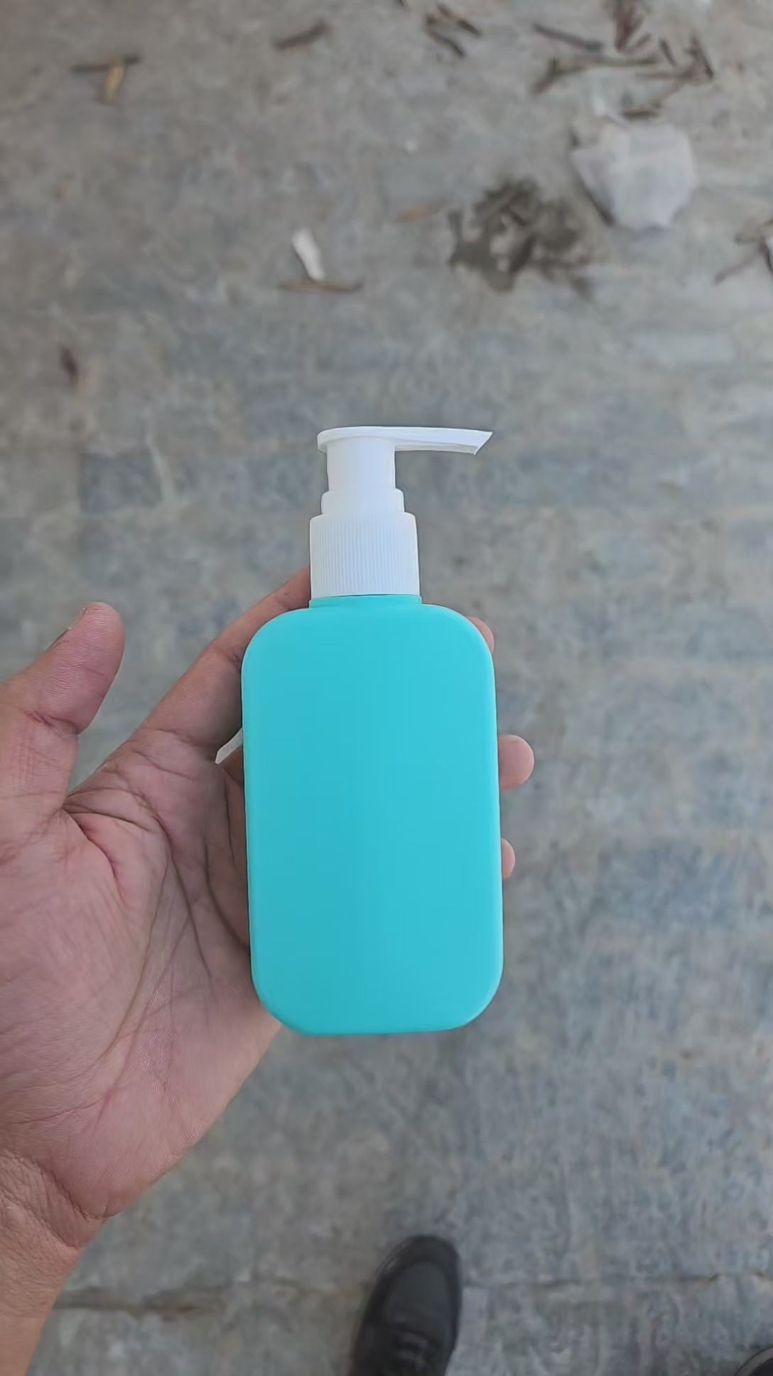 125 ML Flat Tile Green - HDPE BOTTLE (With Plain Dispenser Pumps)