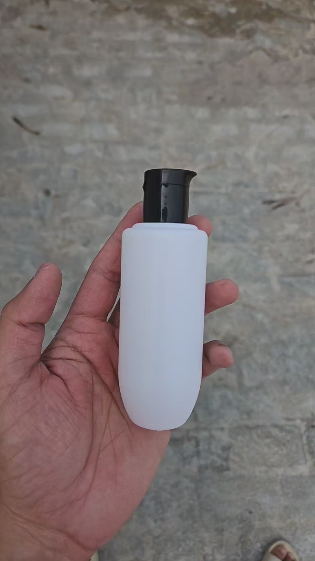 100 ML U-Shape White HDPE Bottle (With Beak Fliptops)