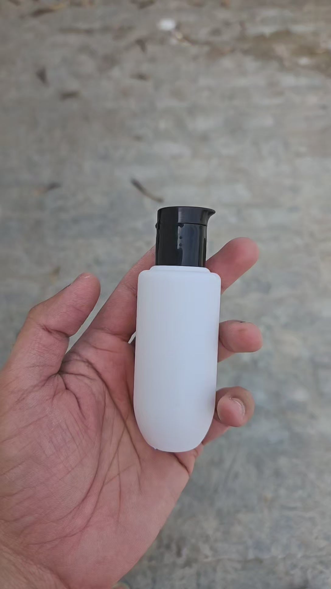 50 ML U-Shape White HDPE Bottle (With Beak Fliptops)