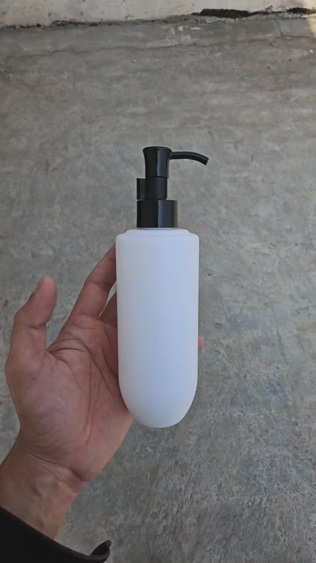 250 ML U-Shape White HDPE Bottle (With Sleek Dispenser Pumps)
