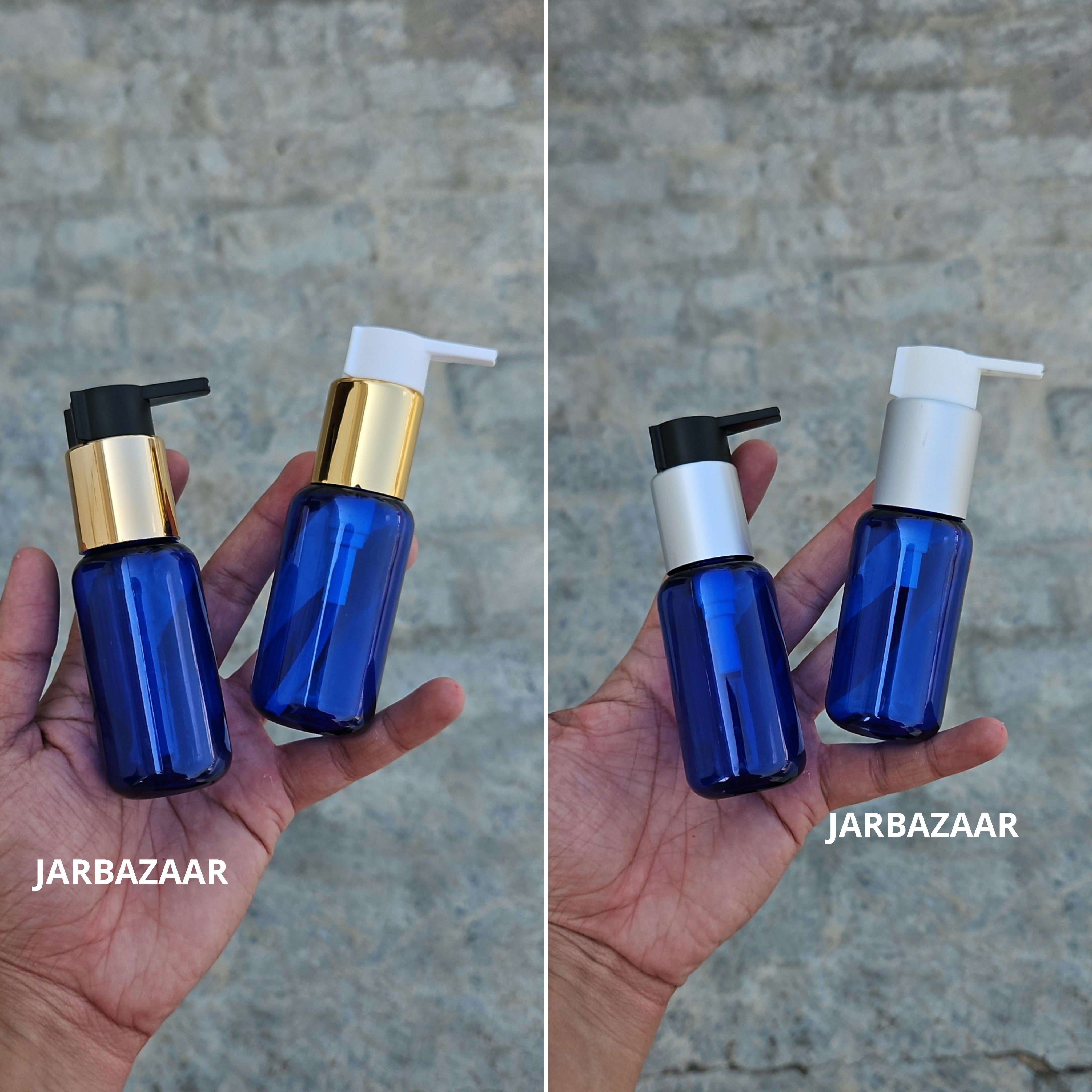 50 Ml Boston Blue Pet Bottles [ With Fancy Clip Lock Dispenser Pumps ] - all variants