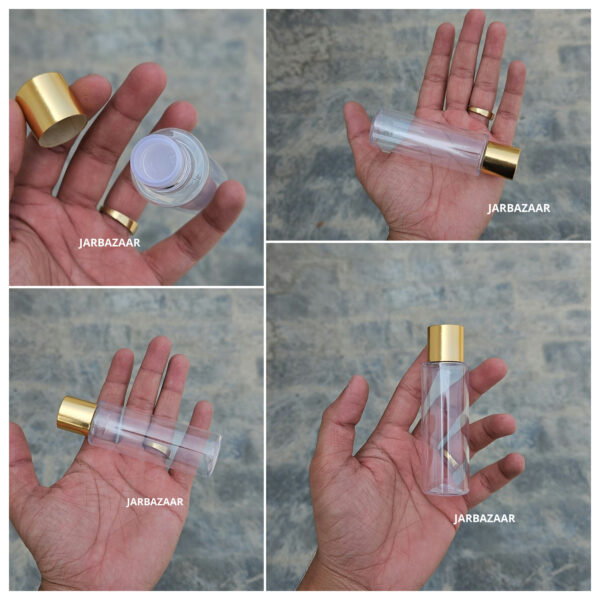 50 ml Gli Clear Pet Bottle (Golden Cap)