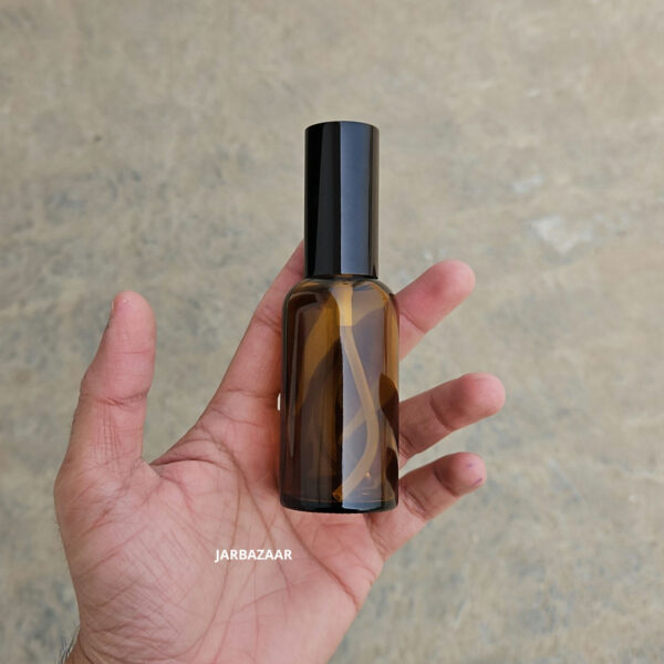 50 ml Amber Glass bottle (With Premium Black Serum Pumps) - Image 4