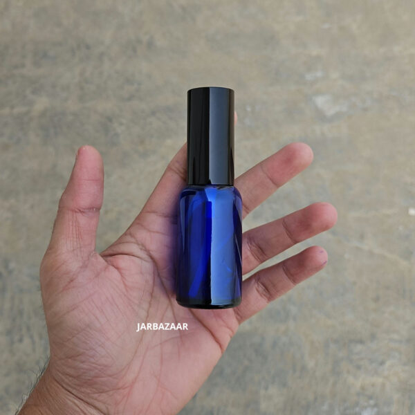 30 ml Blue Glass bottle (With Premium Black Serum Pumps) - Image 3