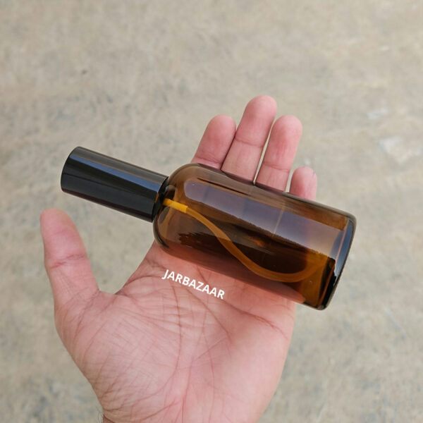 100 ml Amber Glass bottle (With Premium Black Serum Pumps) - Image 4