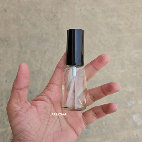 30 ML Clear Glass Bottle (With Premium Black Serum Pumps) - Image 2