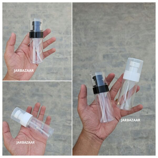 60 ML Transparent Pet Bottle (Wit Bold Lotion Pumps)