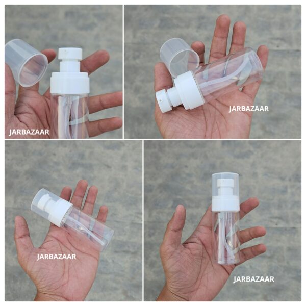 60 ML Transparent Pet Bottle (Wit Bold Lotion Pumps) - Image 3