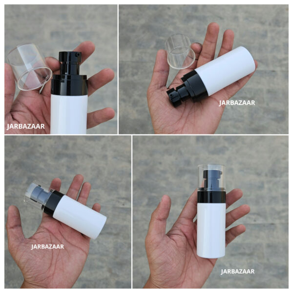 60 ML White Pet Bottle (With Bold Lotion Pumps) - Image 3