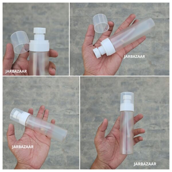 100 ML Frosted Pet Bottle (With Opaque Bold Lotion Pumps) - Image 3