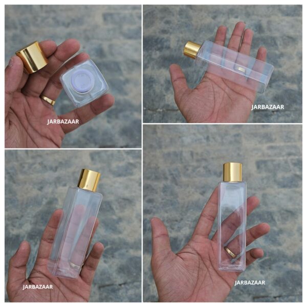 100 ml Square T.p Pet Bottle (Golden Cap)