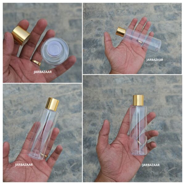 100 ml Gli Clear Pet Bottle (Golden Cap)