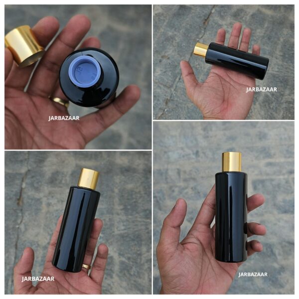 100 ml Gli Black Pet Bottle (Golden Cap)