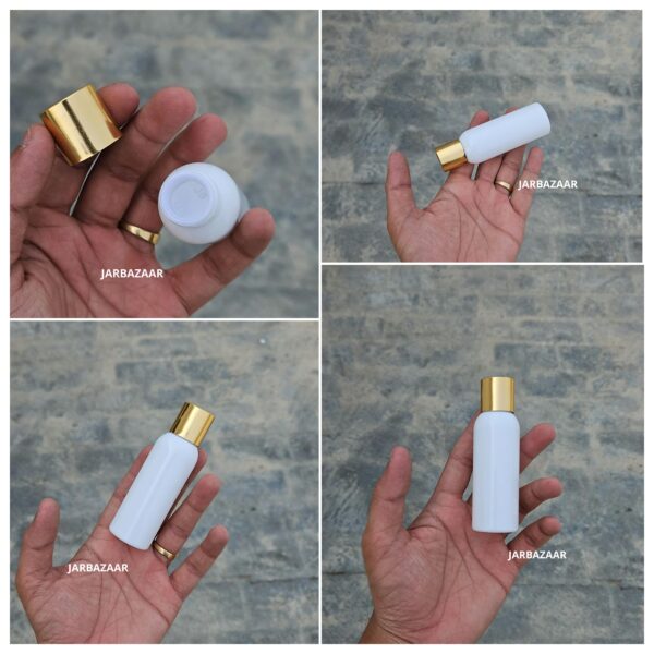 50 ml Avon White Pet Bottle (Golden Cap)