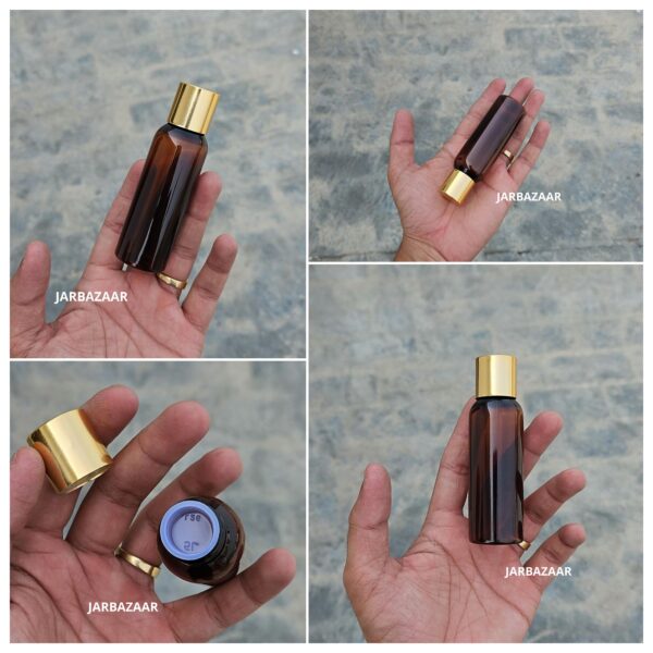 50 ml Avon Amber Pet Bottle (Golden Cap)