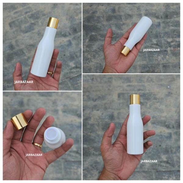 100 ml Asta White Pet Bottle (Golden Cap)