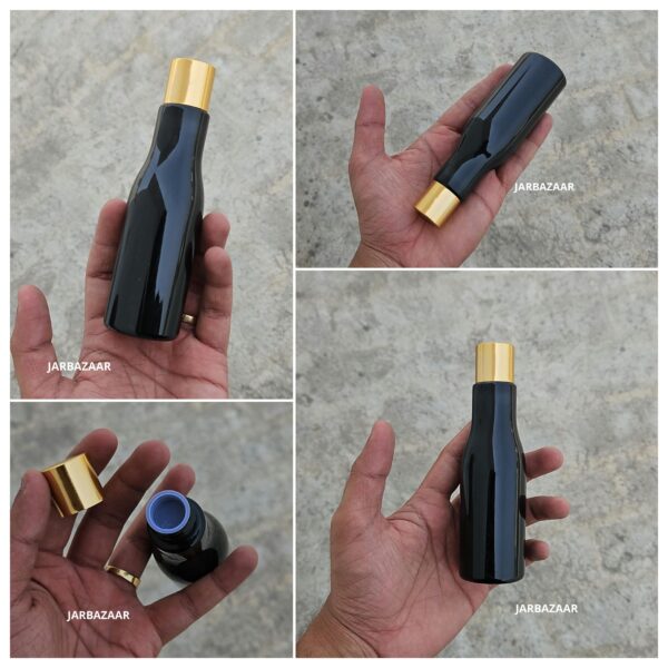 100 ml Asta Black Pet Bottle (Golden Cap)