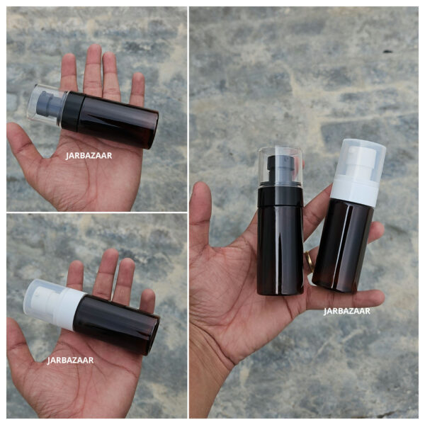 60 ML Amber Pet Bottle (With Bold Lotion Pumps)