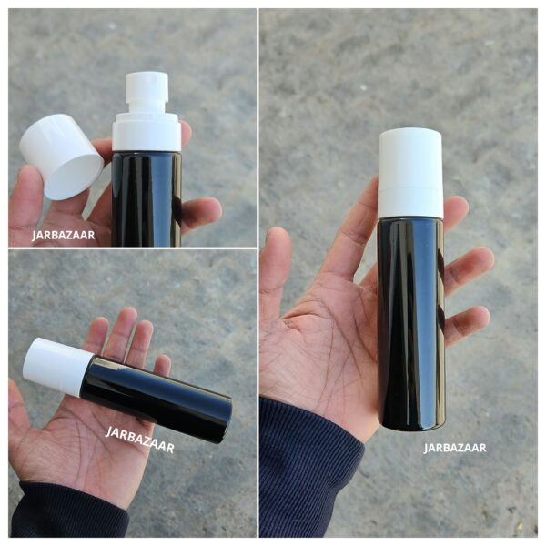 100 ML Black Pet Bottle (With Opaque Bold Spray Pumps) - Image 3