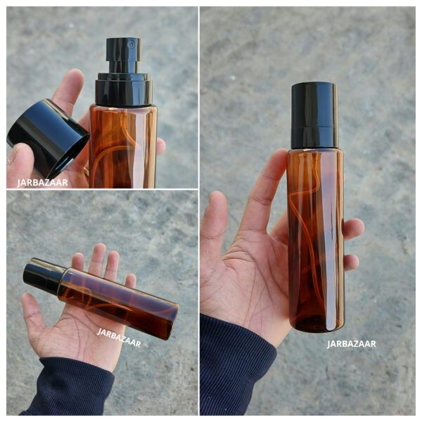 200 ML Amber Pet Bottle (With Opaque Bold Spray Pumps) - Image 2