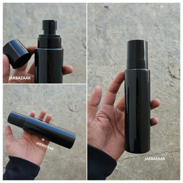 200 ML Black Pet Bottle (With Opaque Bold Spray Pumps) - Image 3