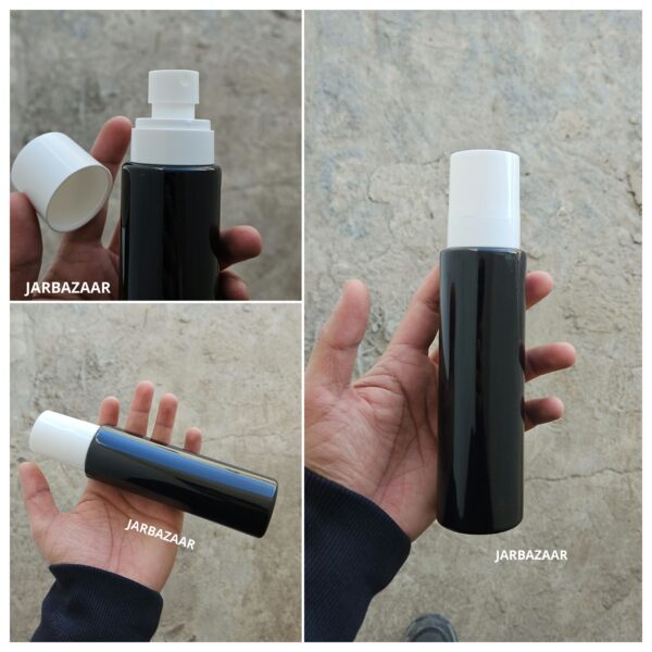 200 ML Black Pet Bottle (With Opaque Bold Spray Pumps) - Image 2