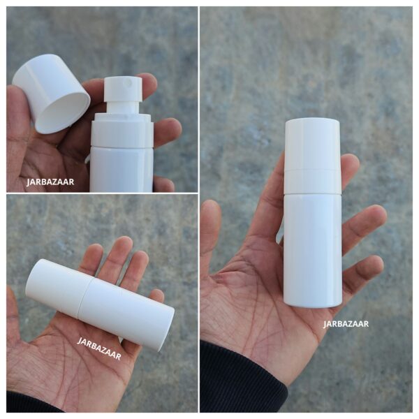 60 ML White Pet Bottle (With Opaque Bold Spray Pumps) - Image 3