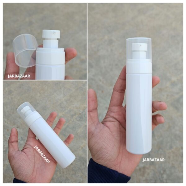 100 ML White Pet Bottle (With Opaque Bold Lotion Pumps) - Image 2