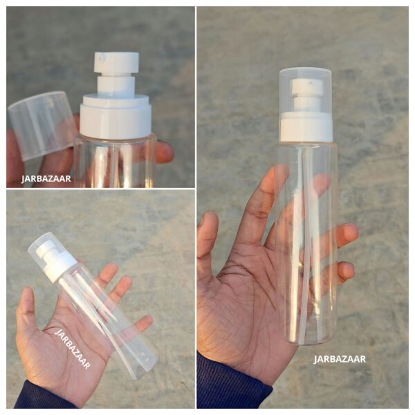 200 ML Transparent Pet Bottle (With Opaque Bold Lotion Pumps) - Image 2