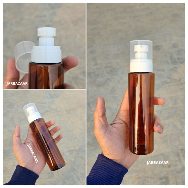 200 ML Amber Pet Bottle (With Opaque Bold Lotion Pumps) - Image 3