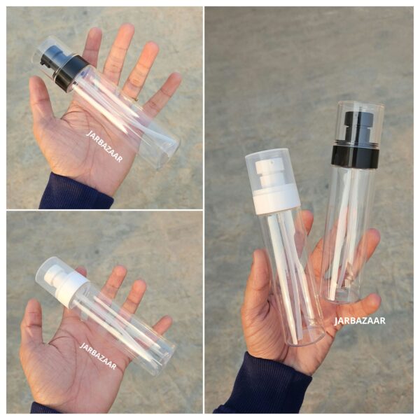 100 ML Transparent Pet Bottle (With Opaque Bold Lotion Pumps)