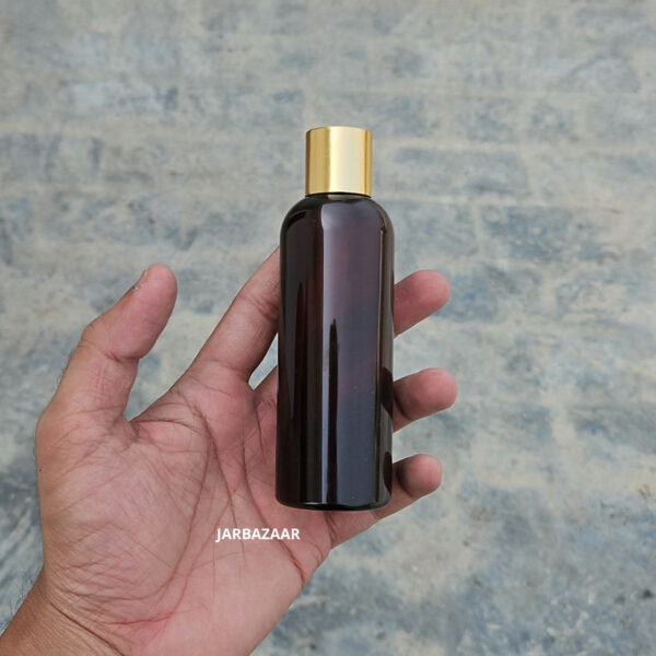 100 ml Avon Amber Pet Bottle (Golden Cap) - Image 6