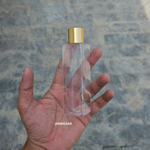 100 ml Square T.p Pet Bottle (Golden Cap) - Image 5