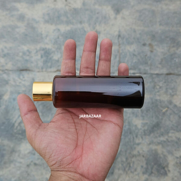 100 ml Gli Amber Pet Bottle (Golden Cap) - Image 4