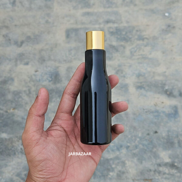 100 ml Asta Black Pet Bottle (Golden Cap) - Image 2