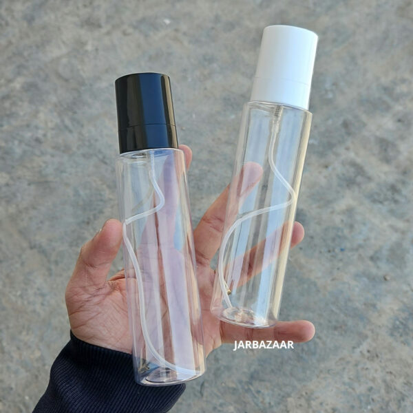 200 ML Transparent Pet Bottle (With Opaque Bold Spray Pumps)