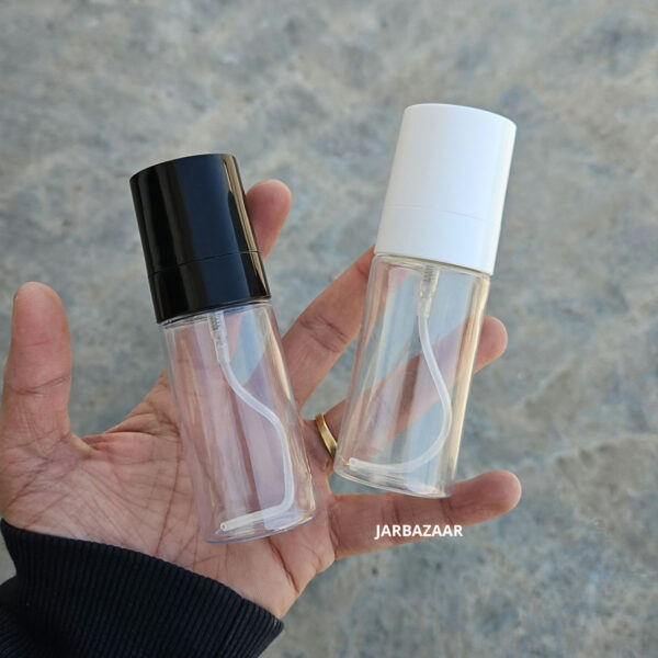 60 ML Transparent Pet Bottle (With Opaque Bold Spray Pumps)