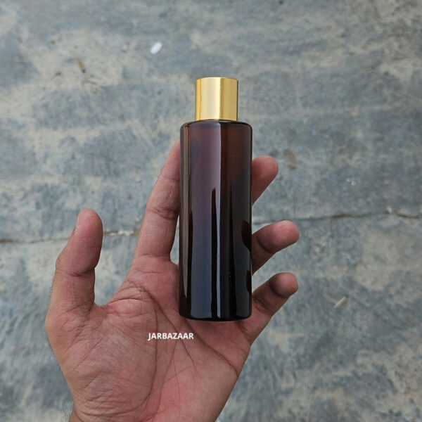 100 ml Gli Amber Pet Bottle (Golden Cap) - Image 5