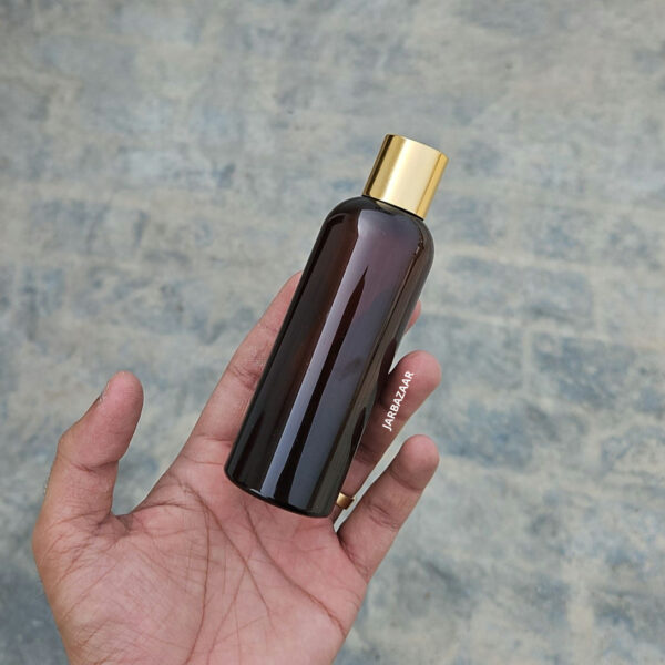 100 ml Avon Amber Pet Bottle (Golden Cap) - Image 4