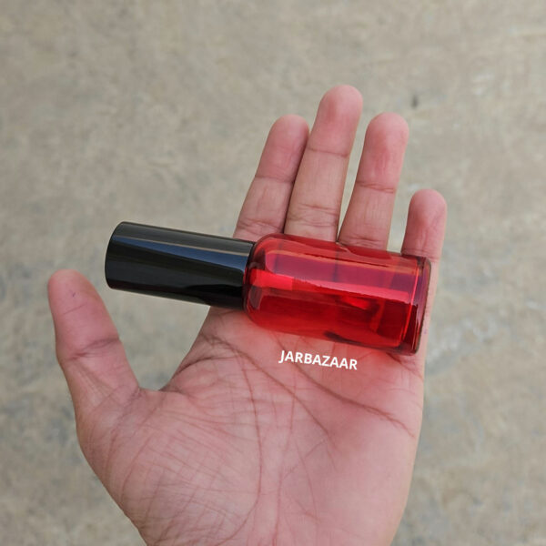 30 ML Red Glass Bottle (With Premium Black Serum Pumps) - Image 2