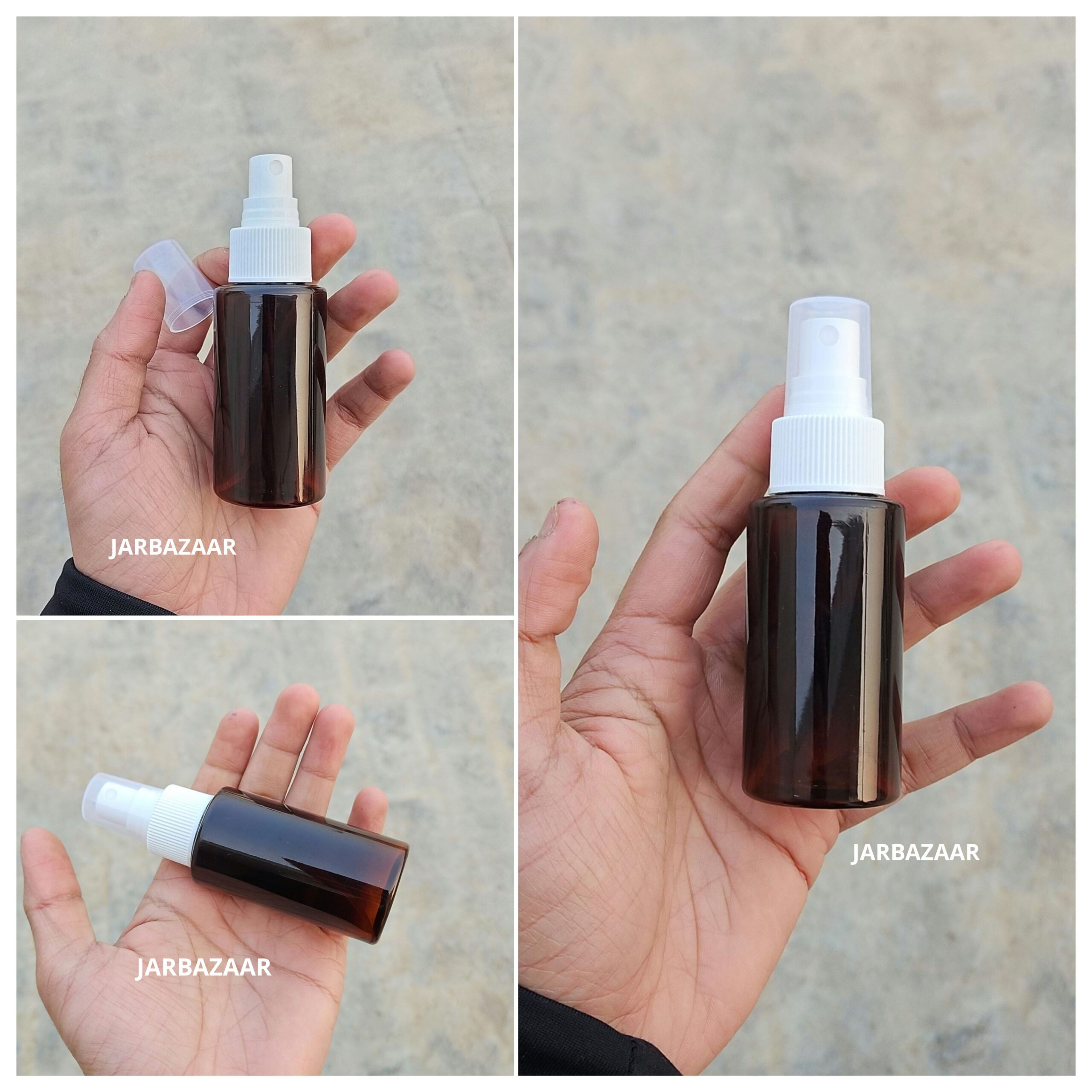 60 ML Amber Pet Spray Bottle – JarBazaar